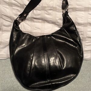YSL, Yves St Laurent Rive Gauche black hobo bag.